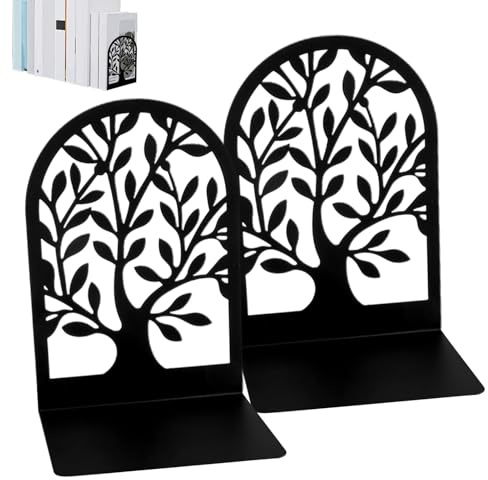 Buchstützen | Rutschfester Buchstopper | Buchhalter für Regale, dekorative Buchstützen, Regalbuchstopper, künstlerisch, elegant, Buchstütze, Buchstopper für Bücherregale, Couchtische, TV-Ständer
