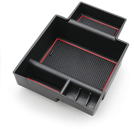 VBNYBA Auto-Armlehnen-Aufbewahrungsbox, Kompatibel Mit Seat Für Leon MK3 Für Leon C&upra 5F 2013 2014 2015 2016 2017 2018 2019 Mittelkonsolen-Aufbewahrungsbox Auto Center Console Tray(002)