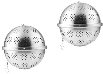 Cabilock 2piezas Infusor De Inoxidable Cadena Colador Esférico Para Especias y Hierbas Para Casa y Restaurantes