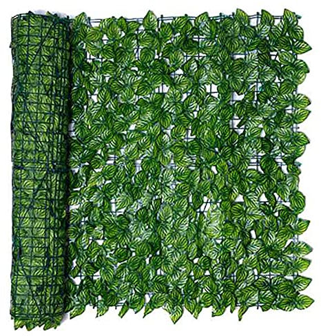 Xbsduih 0,5 x 3 metros pared planta valla hojas artificiales imitación Ivy Leaf valla privacidad Screen Decor Seto