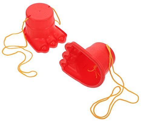 ERINGOGO 2 Stück Kinder Stelzenspielzeug Hüpfspielzeug Rot Aus Strapazierfähigem Abs Mit Seilen Kindergarten Outdoor Spielzeug