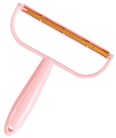 Quitapelusas Rosa Manual de Plástico Pelusas Reutilizable para Ropa | Portátil y Ligero, Mango Antideslizante Cómodo, Remueve Bolas y Pelo de Mascotas