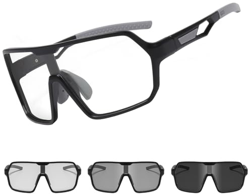 Suertree Photochromic Cycling Glasses Men Women Sports Clear Sunglasses Mountain Bike Riding MTB Bicycle Running Golf