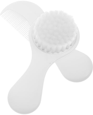 SUPVOX 2pcs Soft Brush and Comb Set for Boy Girl Newborn Boy Girl Scalp Massage Hair Brush Comb for Cradle Cap Treatment Bath Essentials