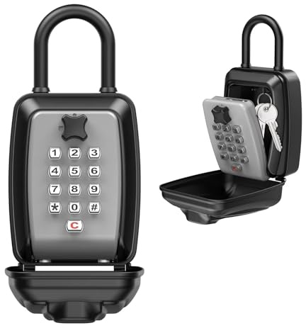 Caja para llaves de aleación de zinc, Caja de seguridad resistente para llaves, resistente a la intemperie, caja de seguridad segura al aire libre para el hogar, oficina