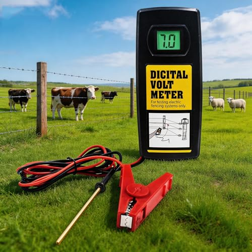 Zaunprüfer, Weidezaun Prüfgerät Farming Zaunprüfer Messbereich von 200-9900V kabelloser LED Weidezaunprüfer Elektrozaun Prüfgerät zum Aufspüren von Zaunleitungsfeh