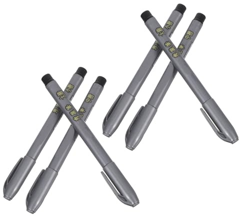 Alipis Juego de 6 Pinceles para Caligrafía China Plumas Estilográficas Punta Suave en Tamaños Grande Mediano y Pequeño Tinta Negra Adecuado para Escritura Artística y Dibujo