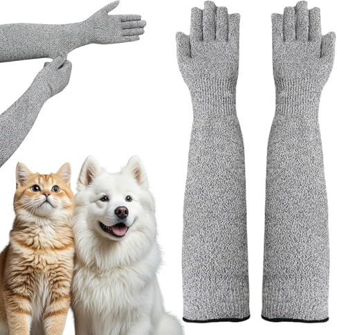 Gants de manipulation pour animaux de compagnie - Manchons de toilettage pour chat - Gants anti-morsures, anti-rayures et résistants aux morsures