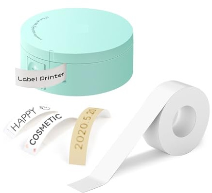 CCZRD Mini Impresora Térmica De Bolsillo, Fabricante Etiquetas, Todo En Uno, BT, Conexión, Etiqueta, Bricolaje, Fecha, Diario, Estudio, Máquina Pegatinas Impresión Rápida Nítida Cada Etiqueta