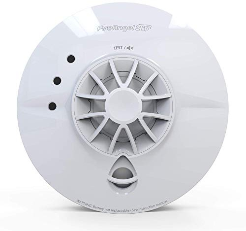 FireAngel Pro Connected Smart Kitchen Heat Alarm, Mains Powered With Wireless Interlink And 10 Year Life, FP1740W2-R