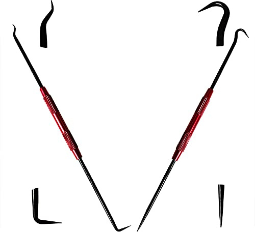 Lotatheta 2pcs Double-Ended Specialty Pick Set O-Ring and Hooks Scriber Set