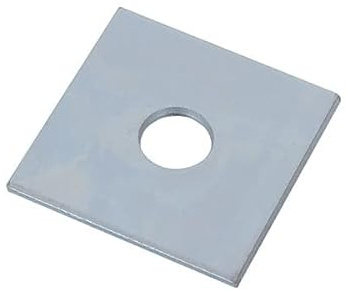 BPC Fixings Arandelas cuadradas M12 galvanizadas (50 unidades, 50 mm de largo x 50 mm de ancho), color plateado