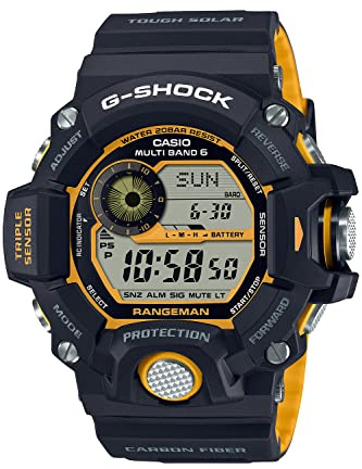 G-Shock Men's RANGEMAN GW-9400YJ-1JF Radio Solar, Black and Yellow Japanese Quartz Watch