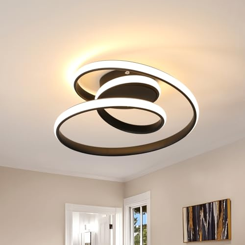 Comely Lamparas de Techo Moderna, 36W Lámpara de Techo Diseño en Forma de Espiral, Plafon Led Techo Luz Calida 3000K para Dormitorio Cocina Pasillo Sala de Estar