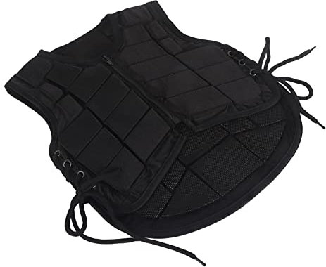Dioche Reitweste Reitweste Acryl Schwarz Bequeme Schützende Reittrainings-Sicherheitsweste für Jungen Mädchen Kinder Kinder (cm) (CS)