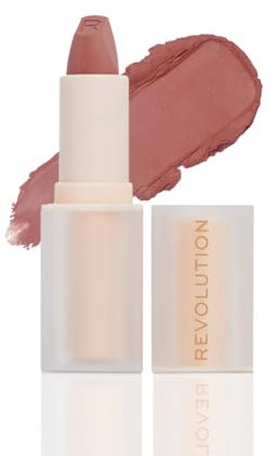 Makeup Revolution Lip Allure Soft Satin Lipstick, Satin-luxe Finish, All-Day Wear, Brunch Pink Nude