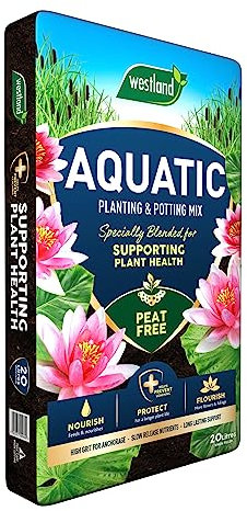 20L Aquatic Planting & Potting Mix Compost Peat free Promotes Rooting For Fast Establishment, Blended To Support Plant Health