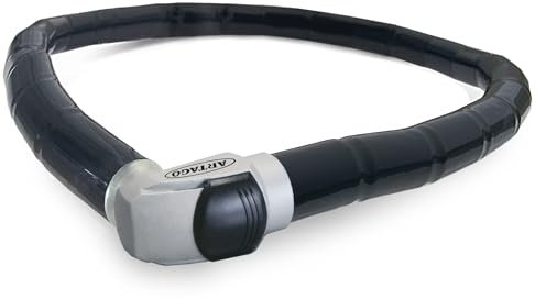 Artago 5 STYLE 5120 Antifurto Moto Articolato 120 cm, Catena Corazzata Flessibile Cavo Acciaio con Armatura, Catena Casco Scooter Bicicletta, Lucchetto di Sicurezza, Corpo Girevole, Chiavi Reversibili