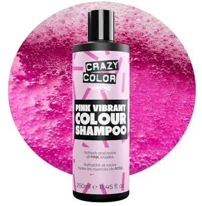 Crazy Color Vegan Pink Shampoo for Pink Hair | Maintain, Refresh and Colour Protect | Sulphate Free, 250ml