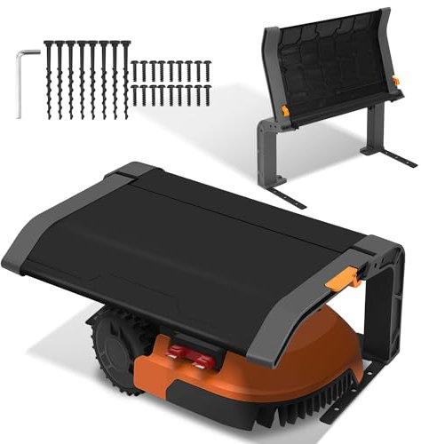 Yakimz Klappbare Mähroboter Garage Dach Carport für Rasenmäher Rasenroboter Automower, Klappbare Überdachung| Rasenroboter Garage für Garten Witterungsbeständig+UV-Schutz - einfacher Aufbau