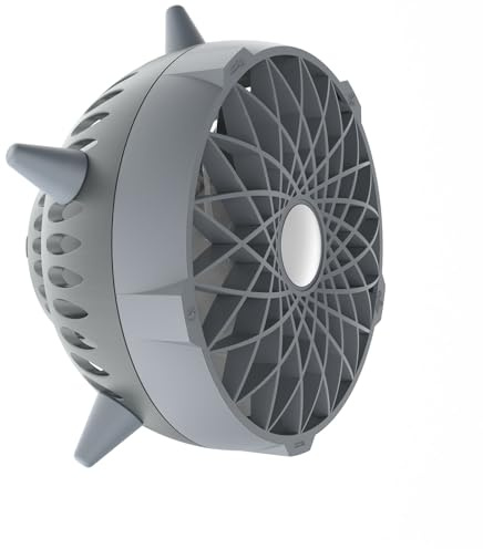 Petyoung Intelligent Tischventilator mit Licht, Mini USB Ventilator,Tisch Ventilator 1800mAh Wiederaufladbare Batterie, 3 Geschwindigkeitsstufen für Schlafzimmer Büro Ventilator Leise