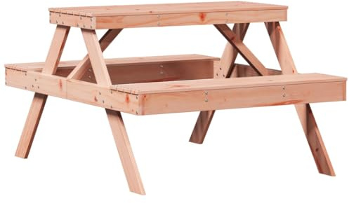 vidaXL Picknicktisch 105x134x75 cm Massivholz Douglasie