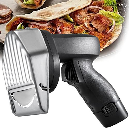 MLUENF Electric Kebab Slicer, Kebab Knife, 80W Portable Sliced Gyro Cutter Kebab Cutting Knife Machine, Professional Doner Kebab Knife, Kebab Slicer, Sliced Meat Gyros Knife,Cordless