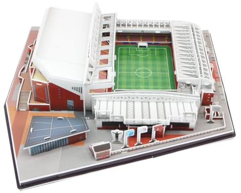 Habarri - Anfield Puzzle 3D - Komplettset 3D Puzzle Stadion - 3D Fußballstadion für Kinder und Erwachsene - Fußballstadion Modell - Modellbau - 130 Elemente