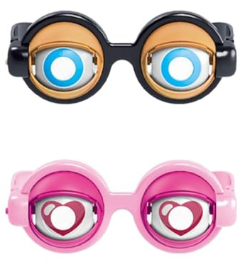 Pack De 2 Gafas Divertidas De Juguete Para Niños, Regalos De Fiesta De Dibujos Animados, Gafas De Fiesta De Cumpleaños, Ojos Locos, Gafas Divertidas