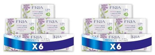Fria Intime Protettive Salviette Igiene Intima con Agente Anti-Odore, Ginecologicamente Testate, Tessuto Gettabile nel WC, Dermatologicamente Testate, Confezione Risparmio da 240 Salviette