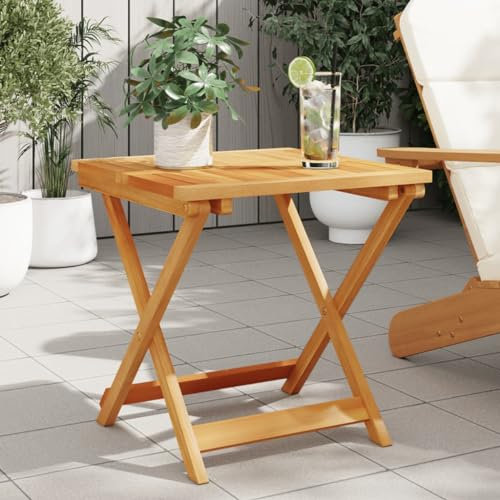 Sufrk Gartentisch Klappbar Lounge Tisch Outdoor Dining Tables Esstische Gartentische 50x50x50 cm Massivholz Akazie