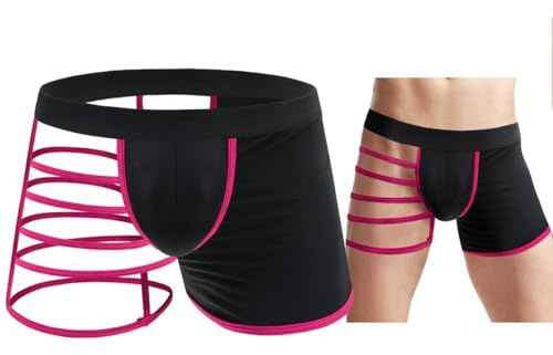 VemeFufu Perizoma Uomo Sexy Jockstrap Suspensorio Boxer Perizoma Intimo Thong Sportivo Atletico Seta Ghiaccio Slip Traspirante Maschio 1 Pezzo Rosso Rosa, 1 confezione B. Rosso Rosa, Taglia unica