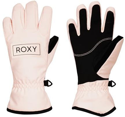 Roxy Girls' Freshfield Technical Snowboard and Ski Gloves - Waterproof, Insulated, Touchscreen Tech, Comfortable & Durable Winter Gloves, Pink Salt, Medium