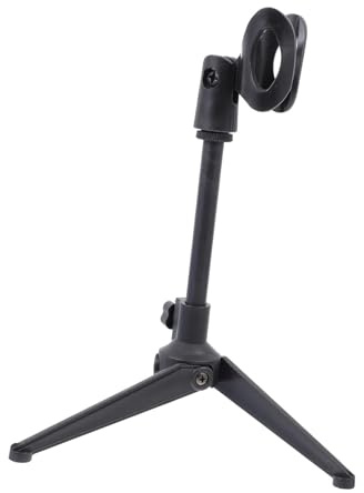 Toyvian 1pezzi Supporto per Microfono Treppiede Stabile per Casa Nero Accessorio Audio per Conferenze Chat Online e Registrazioni