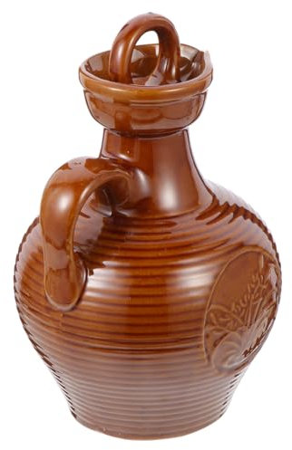 Garneck Petaca De Jarra De Vino Portátil Asa Para Restaurantes y Hogares De Material Cerámico Para Servir Vino Caliente o Frío