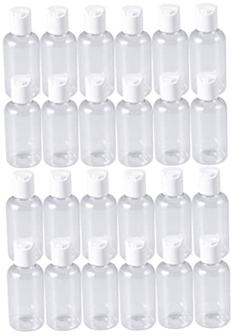 CANIGHT 60ml Cream Travel Bottles Set 24pcs Refillable Press Bottles for Shampoo Lotion Face Wash Odorless Sturdy for Travel Sports Random Color