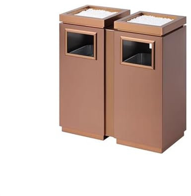 ABNNHK Cubo de Basura para Exteriores Cubos de Basura de Acero Inoxidable Cubo de Basura Vertical para vestíbulo de Club de Hotel Área al Aire Libre Ascensor Papelera de Reciclaje (E) (E1
