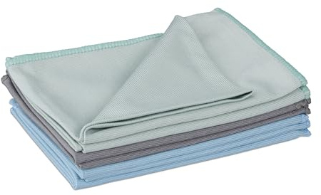 Relaxdays 6 Bayetas de Microfibra, 40x60 cm, Paños Absorbentes Multiusos, Lavables, Cocina, Baño, Coche, Multicolor