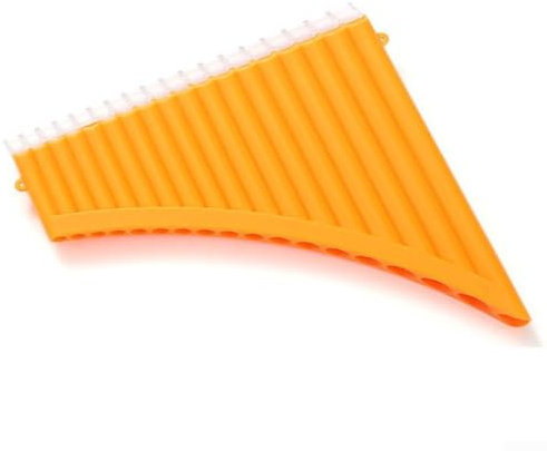 Panflöte aus ABS-Harz mit 18 Rohren in C-Schlüssel für Musikerziehung (gelb)