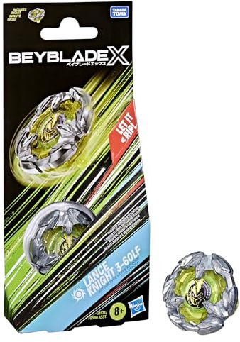 Beyblade X Lance Knight 3-60LF Booster Pack Set med Takara Tomy Attack Type Top, Battling Toppar Spel Leksaker, Åldrar 8+