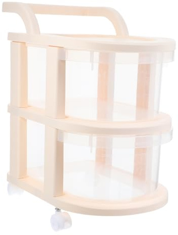 Angoily Rolling Cart Storage Cabinet Multipurpose Slim Cart Noise-reducing Wheels Sturdy Plastic Trolley for Bathroom Hairdresser Cleaning Beauty Salon