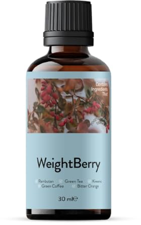 Weightberry Drops Green Coffee & Tea Supplement Bitter Orange, Rambutan and Kiwano 30ml