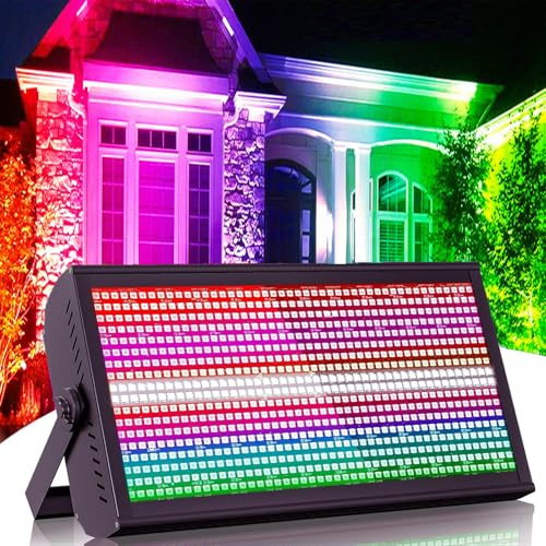Starlitflow RGBW 200W Wallwasher Bühnenlicht, 768 RGB LED Strahler mit Stroboskop Lichteffekte, Weiß 96 LED Partylicht 13 Dynamiken und 45 Muster Partylicht für Bankettsäle Clubs Events Theater