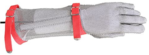 Guanti Resistenti al Taglio, Guanti antitaglio in Metallo Anti-Taglio per ristoranti, cucine, macelli, Catene in Acciaio Inossidabile Antiscivolo, Facili da Usare