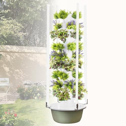Tour de Culture hydroponique Verticale, système de Jardinage en Tour hydroponique Verticale avec Lampes de Culture LED - Kit hydroponique d'intérieur Intelligent pour la Culture d'herbes, de