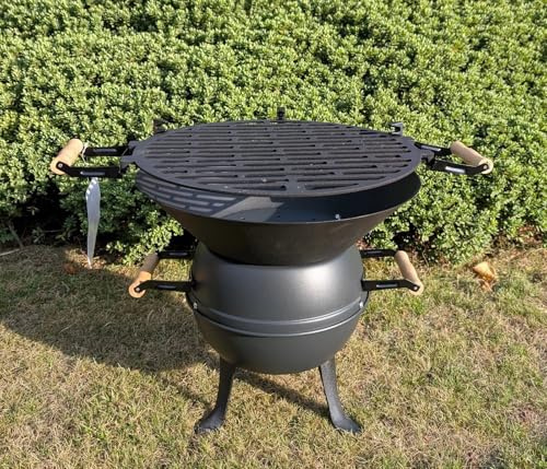 Outdoor Steel Metal BBQ Cast Iron Grill Camping Garden Barbecue Burner Fire Pit