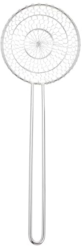 SHOWERORO Espumadera de Acero Inoxidable Mango Resistente, Skimmer Práctico para Freír y Escurrir, Utensilio de Cocina Multifuncional Adecuado para Uso Diario en Hogar y Restaurante