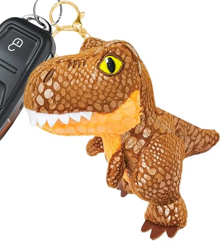 Stuffed Tyrannosaurus Keychain - 12cm Cute Plush Dinosaur Keychain For Bags, Keys, And Backpacks, Soft Stuffed Animal Pendant Toy For Kids And Adults, Fun Dinosaur Gift Decorative Key Ring