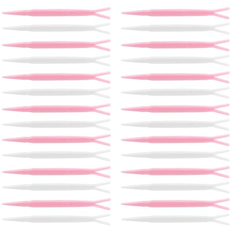 MALUGOGO 100 tenedores adhesivos para párpados, herramienta en forma de Y para creación de párpados dobles, material ABS, sin accesorio de maquillaje, apto para tienda de belleza y uso en el hogar