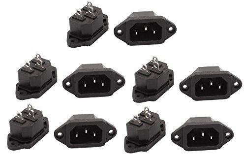 Aexit 10Pcs AC250V 10A-Stecker 3 Klemmen Schalttafeleinbau IEC320 C14 Power Adapter-Anschluss (24f1ec7dfeb32b2766649cf49e079c43)